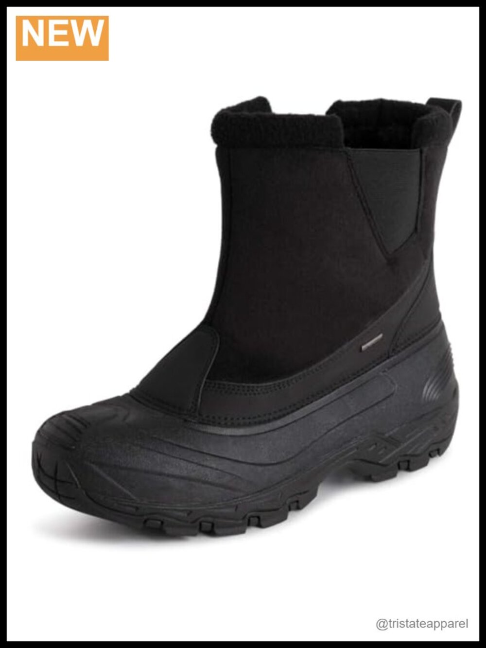 Men's Waterproof Winter Snow Boots Faux Fur Lined Deep Tread Ankle